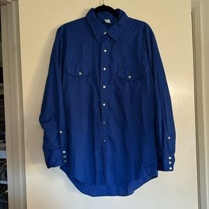 Malco Modes men’s vintage Western pearl snap long sleeve shirt